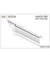 HANOK * MODULO LINEAL LED 38W 3000K 45º NEGRO